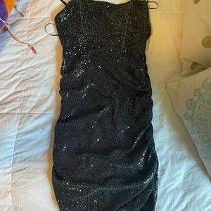 Black sequined urban outfitters mini dress